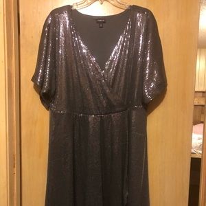 Torrid Dark Grey/Silver Full-Sequin Dress